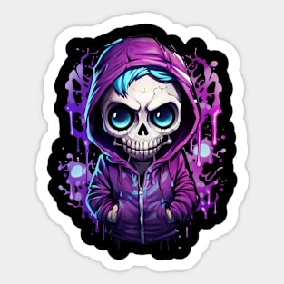 Purple Ghost Sticker